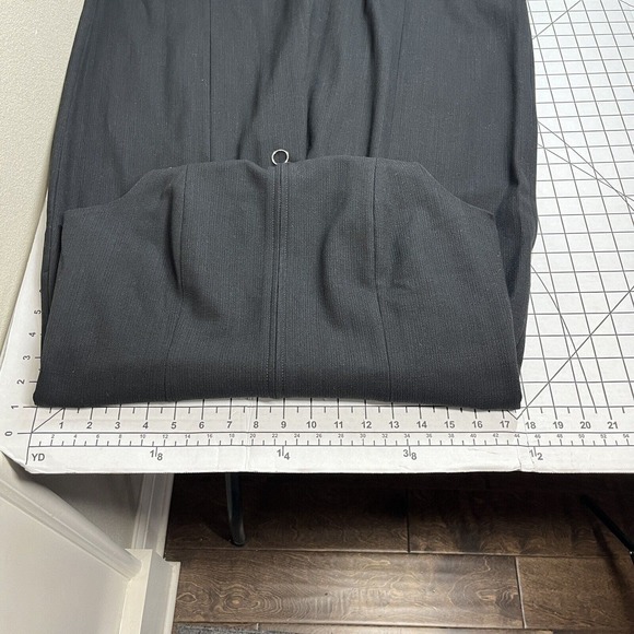 Club Monaco Welsea Jumpsuit Overalls Black Cropped Wide Leg Ribbed Zipper 12 - Picture 7 of 8